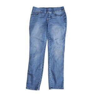 Soundstyle Jeans Jeggings Womens Medium Blue Pull On Stretch Elastic Waist